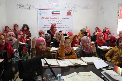 Kuzey Suriye'de Eğitime Destek: 9 Okulun İşletilmesi ve Yerinden Edilmiş Çocukların Eğitimi Desteklendi